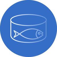 Tuna Can Flat Bubble Icon vector