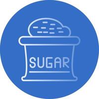 Sugar Flat Bubble Icon vector