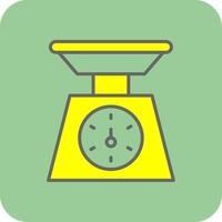 Weighing Machine Filled Yellow Icon vector