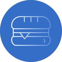 Sandwhich Flat Bubble Icon vector