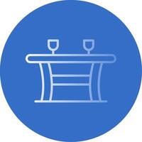 Table Flat Bubble Icon vector