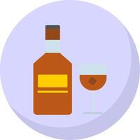 Whiskey Flat Bubble Icon vector