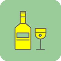 Whiskey Filled Yellow Icon vector