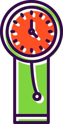 Clock filled Design Icon