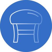 Stool Flat Bubble Icon vector