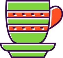 Tea Cup filled Design Icon vector