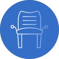 Armchair Flat Bubble Icon vector