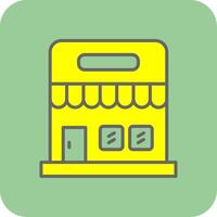 Supermarket Filled Yellow Icon vector