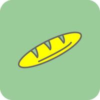 Baguette Filled Yellow Icon vector