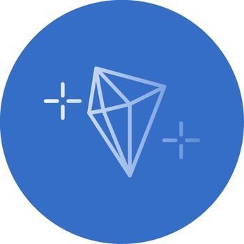 Gemstone Flat Bubble Icon vector