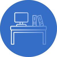 Desk Flat Bubble Icon vector