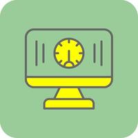 Performance Filled Yellow Icon vector