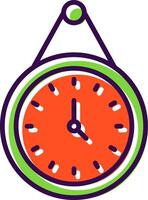 Wall Clock filled Design Icon vector