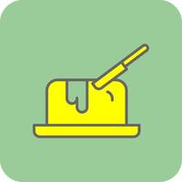 Butter Filled Yellow Icon vector