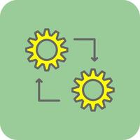 Methodology Filled Yellow Icon vector