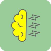 Brainstorming Filled Yellow Icon vector