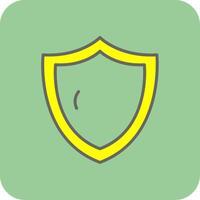 Security Shield Filled Yellow Icon vector