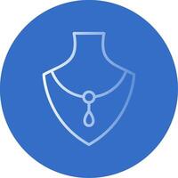 Necklace Flat Bubble Icon vector