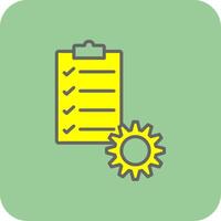 Project Management Filled Yellow Icon vector
