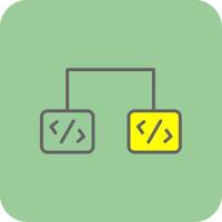 software desarrollo lleno amarillo icono vector