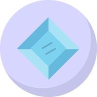 Gem Flat Bubble Icon vector