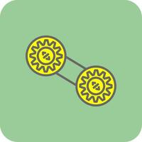 Lean Filled Yellow Icon vector