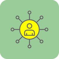 Network Filled Yellow Icon vector