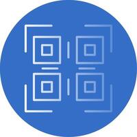 Qr Code Flat Bubble Icon vector