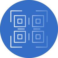 Qr Code Flat Bubble Icon vector