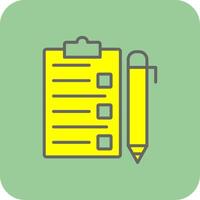 Task List Filled Yellow Icon vector