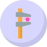 Caliper Flat Bubble Icon vector