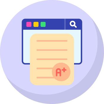 Los grados plano burbuja icono vector