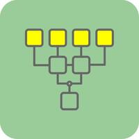 Structure Filled Yellow Icon vector