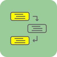 Dependencies Filled Yellow Icon vector