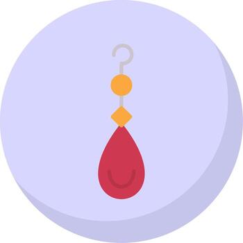 Earring Flat Bubble Icon vector