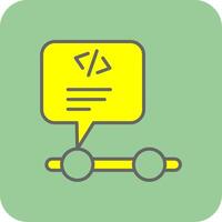 Programming Filled Yellow Icon vector