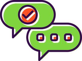 Conversation filled Design Icon vector