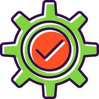 Gear filled Design Icon vector