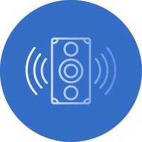 Sound Speaker Flat Bubble Icon vector