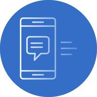 Mobile App Flat Bubble Icon vector