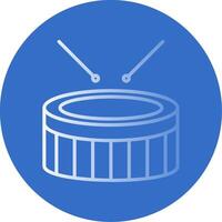 Snare Drum Flat Bubble Icon vector