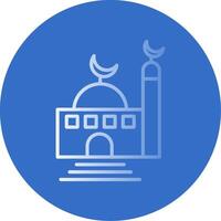 Mosque Flat Bubble Icon vector