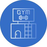 Gym Flat Bubble Icon vector
