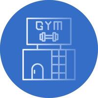 Gym Flat Bubble Icon vector