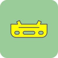 Bumper Filled Yellow Icon vector