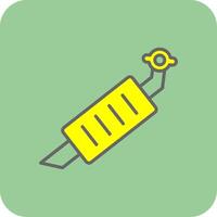 Exhaust Pipe Filled Yellow Icon vector