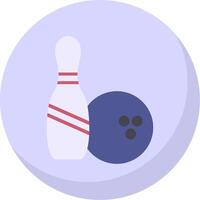 Bowling Flat Bubble Icon vector