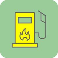 Fuel Station Filled Yellow Icon vector