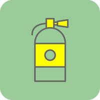 Fire Extinguisher Filled Yellow Icon vector