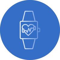 Fitness Watch Flat Bubble Icon vector